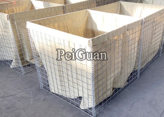 Heiße eingetauchte galvanisierte 1.0x1.0x10m  Bastions-Sperre Mil 3