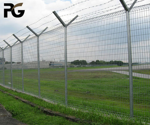 Grüner überzogener Stacheldraht-Zaun-For Building Site-Flughafen des Rasiermesser-Q235